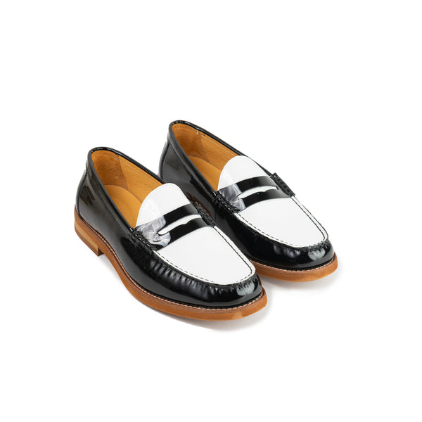 Dapper Duo Patent Penny Loafer Black